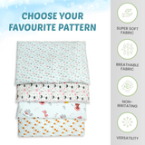 Zikku Muslin Baby Gaadi Combo Pack of 2 ( Cute Print )