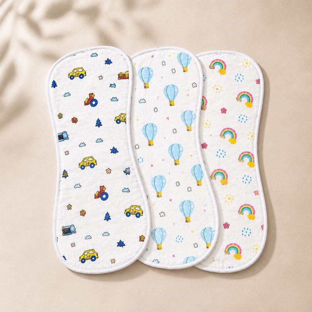 Cotton Muslin Baby Burp Cloth – Ultra Soft & Breathable Baby Burp Cloth for Newborn Boys & Girls (0–12 Months) | 100% Cotton Muslin Soft Baby Cloth for Feeding, Cleaning & Daily Baby Care