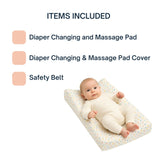 Diaper Changing and Massage Bed/Pad with Cover (Toy Pad+Pink Cover))