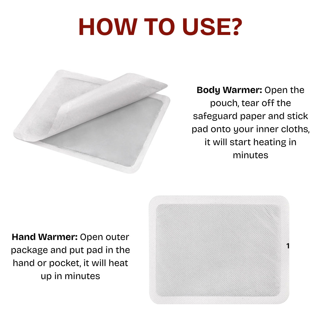 Self Heating Hand & Body Warmer Patch Combo for Winter Warmth