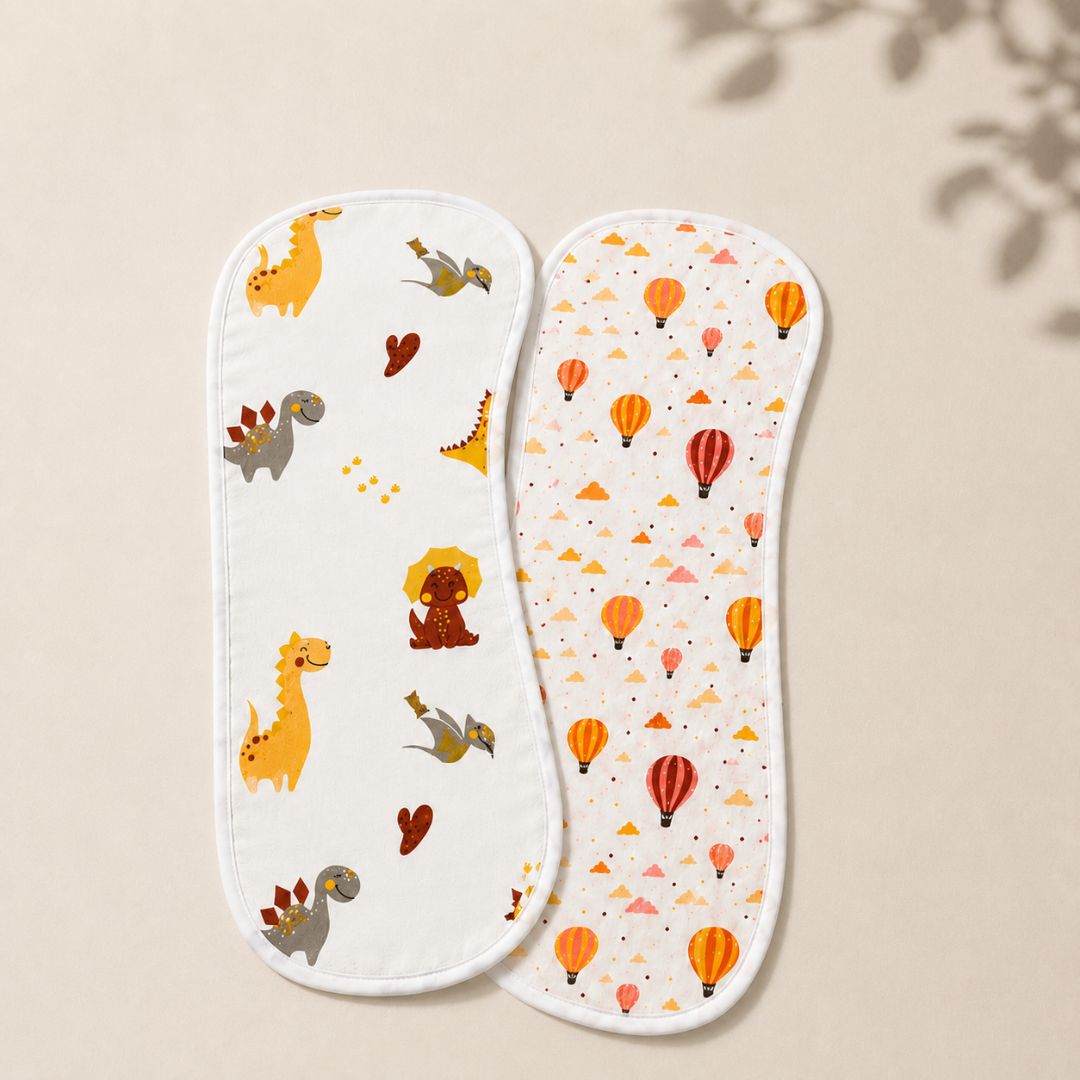 Cotton Muslin Baby Burp Cloth – Ultra Soft & Breathable Baby Burp Cloth for Newborn Boys & Girls (0–12 Months) | 100% Cotton Muslin Soft Baby Cloth for Feeding, Cleaning & Daily Baby Care