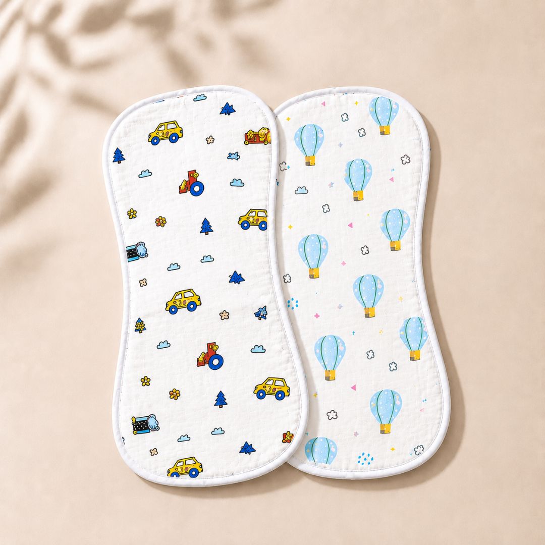 Cotton Muslin Baby Burp Cloth – Ultra Soft & Breathable Baby Burp Cloth for Newborn Boys & Girls (0–12 Months) | 100% Cotton Muslin Soft Baby Cloth for Feeding, Cleaning & Daily Baby Care