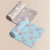 Printed Baby Dry Sheet | Waterproof & Reusable Mattress Protector | Soft & Absorbent | Pack of 2