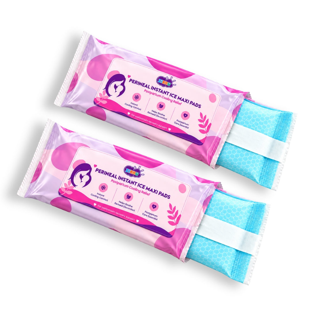 Perineal Instant Ice Maxi Pads for Postpartum Cooling Relief, Single-Use Absorbent Pads