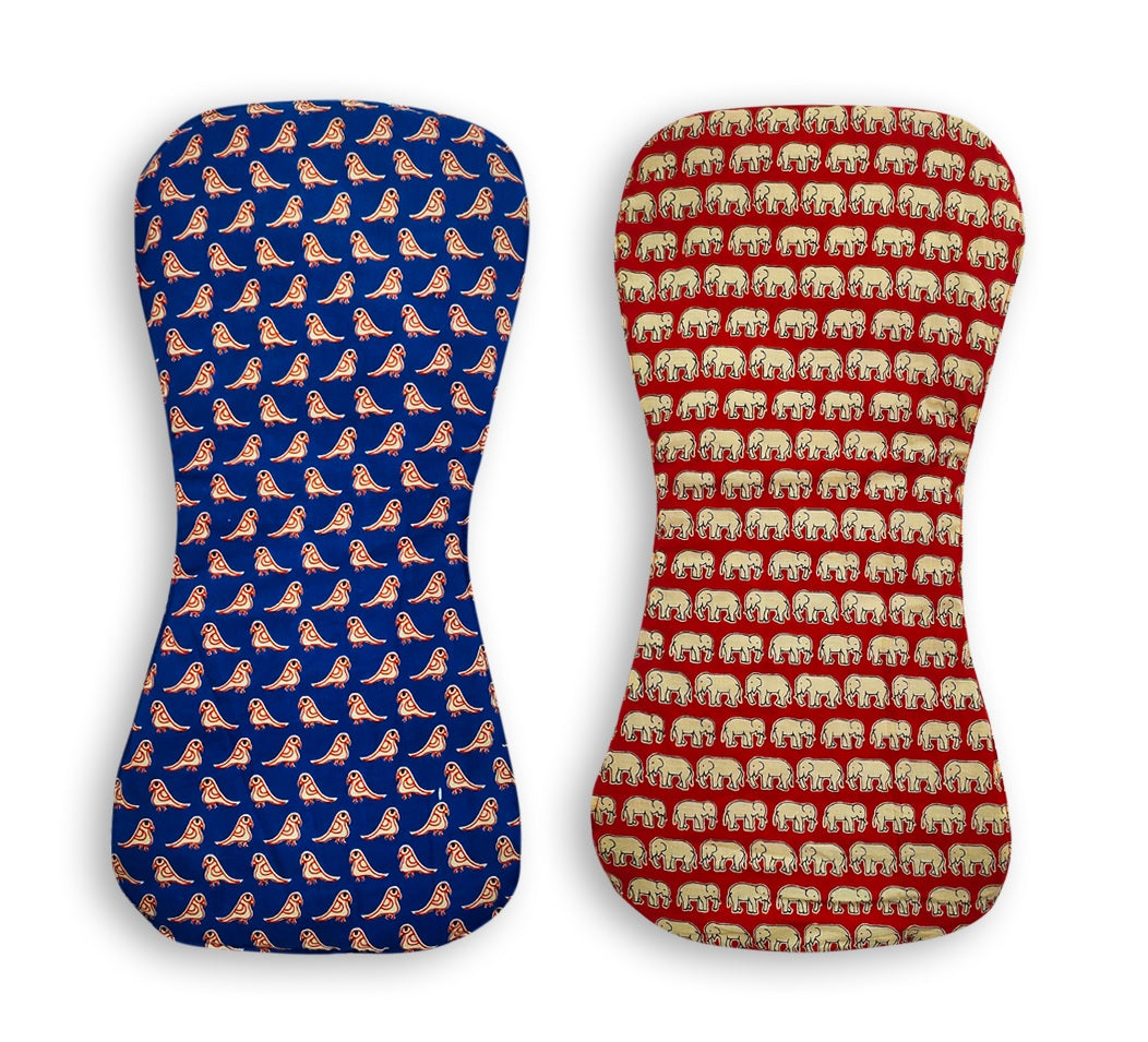 a close up of two different colored ties