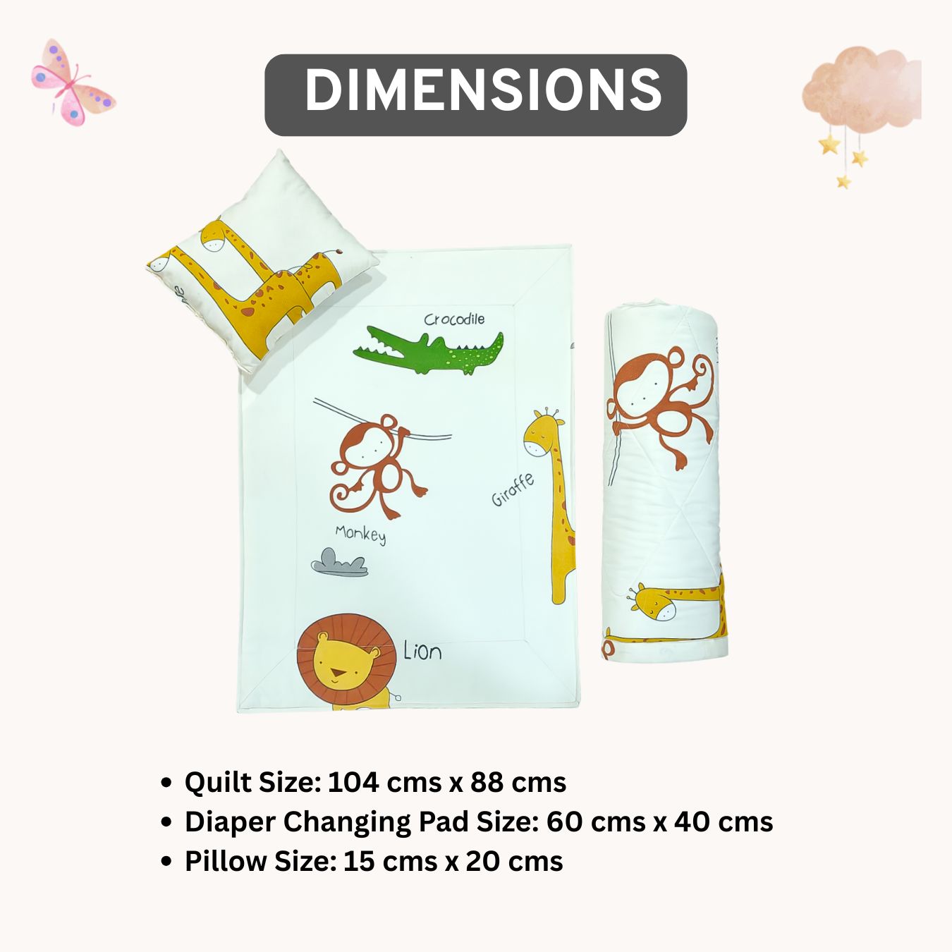 Animal Safari Baby Bedding Set