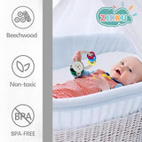 Zikku Wooden Maracas Rattle – Montessori Baby Toy | Non-Toxic Wooden Shaker for Infants & Toddlers