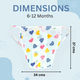 100% Cotton Muslin Nappy Set for Newborns (0-6 Months) - Pack of 5