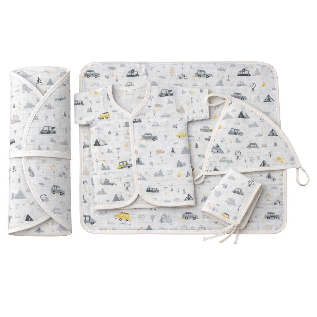 Premium Muslin Newborn Baby Gift Set with Baby Care Essentials