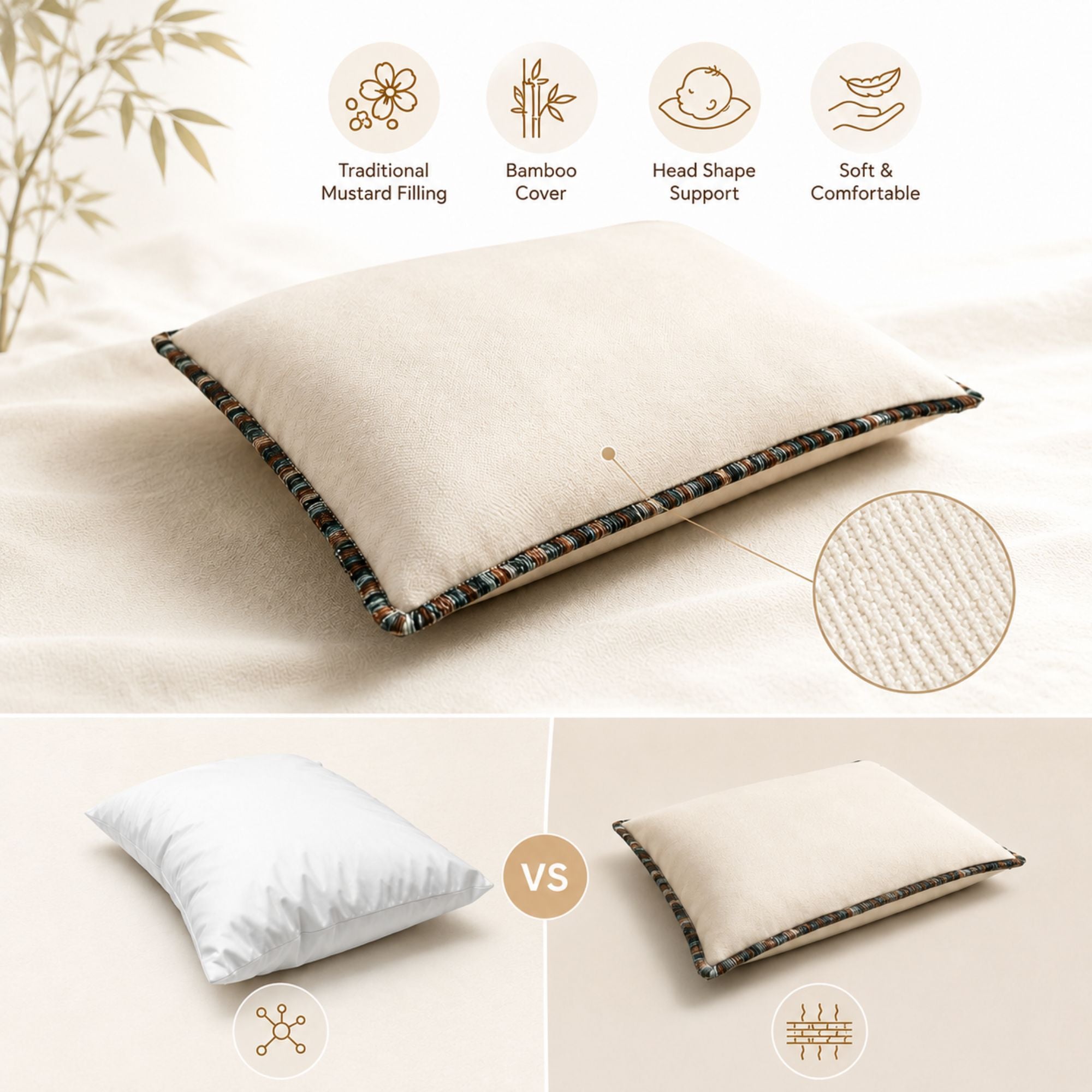 Mustard Seed/Head-shaping Pillow for Newborn