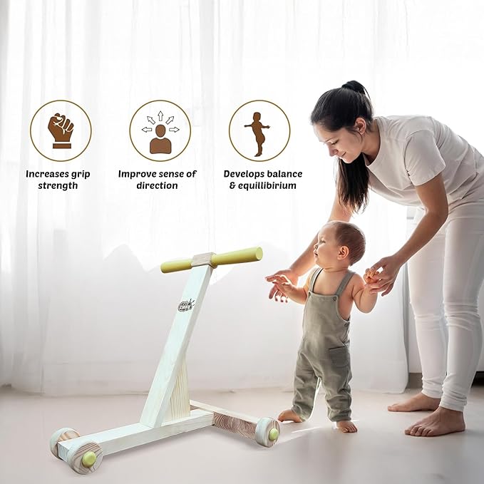Traditional Handmade Wooden Baby Push Walker (6-24M)