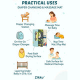 Zikku Diaper Changing & Massage Bed Protector Set of 3 (City Print)