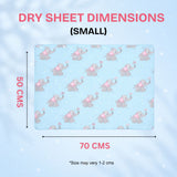 Printed Baby Dry Sheet | Waterproof & Reusable Mattress Protector | Soft & Absorbent | Pack of 2