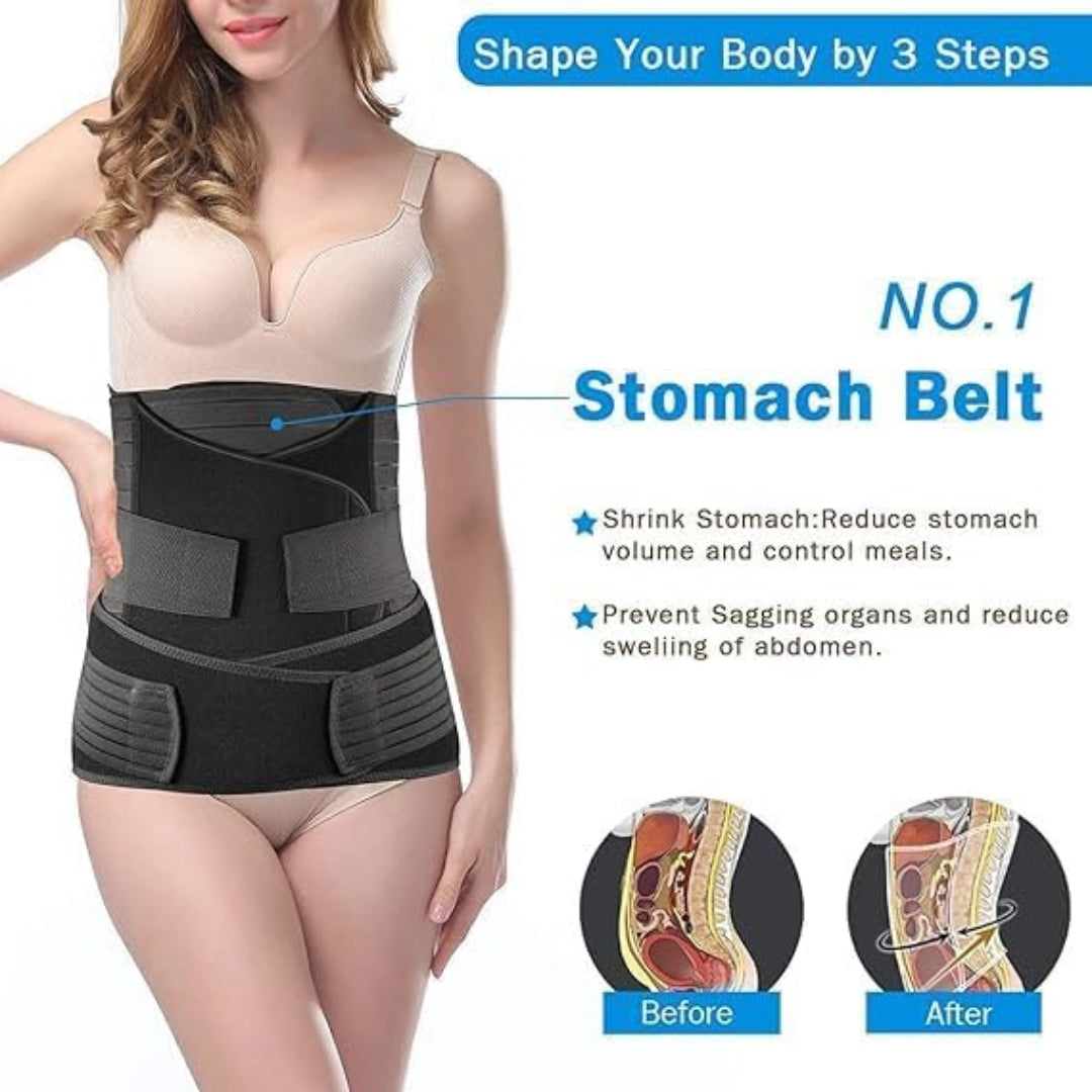 3 in 1 Postpartum Recovery Belt with Belly, Waist & Pelvic Support