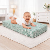 Baby Diaper Changing and Massage Pad with Safety Belt (Green Dots)
