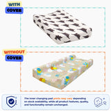 Baby Diaper Changing and Massage Pad with Safety Belt ( Dinasaur)