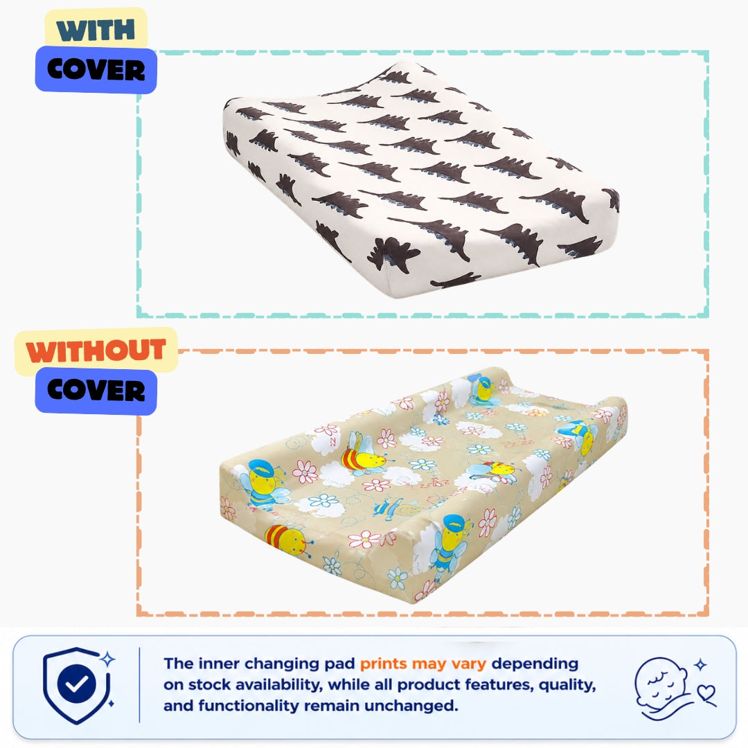 Baby Diaper Changing and Massage Pad with Safety Belt ( Dinasaur)