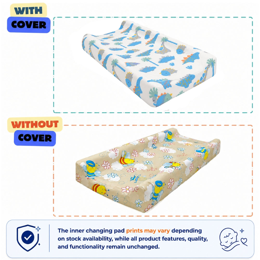 Baby Diaper Changing and Massage Pad with Safety Belt (MultiDino)