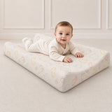 Baby Diaper Changing and Massage Pad with Safety Belt (Carrot Print)