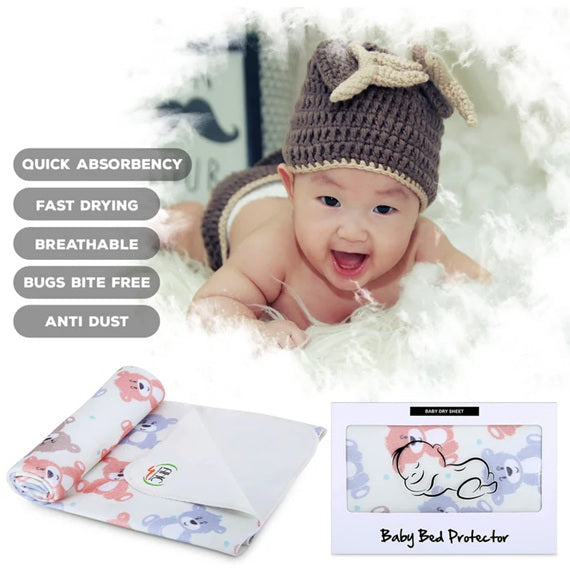 Newborn Diapering Essentials Combo (Plain & Printed Dry Sheets + Muslin Nappies + Cloth Diapers)