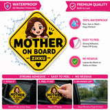 Mother on Board Car Sticker Self Adhesive Waterproof Car Window Decal