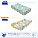 Zikku Diaper Changing and Massage Pad Green Dots cushioned surface