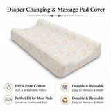 Baby Diaper Changing and Massage Pad with Safety Belt (Carrot Print)
