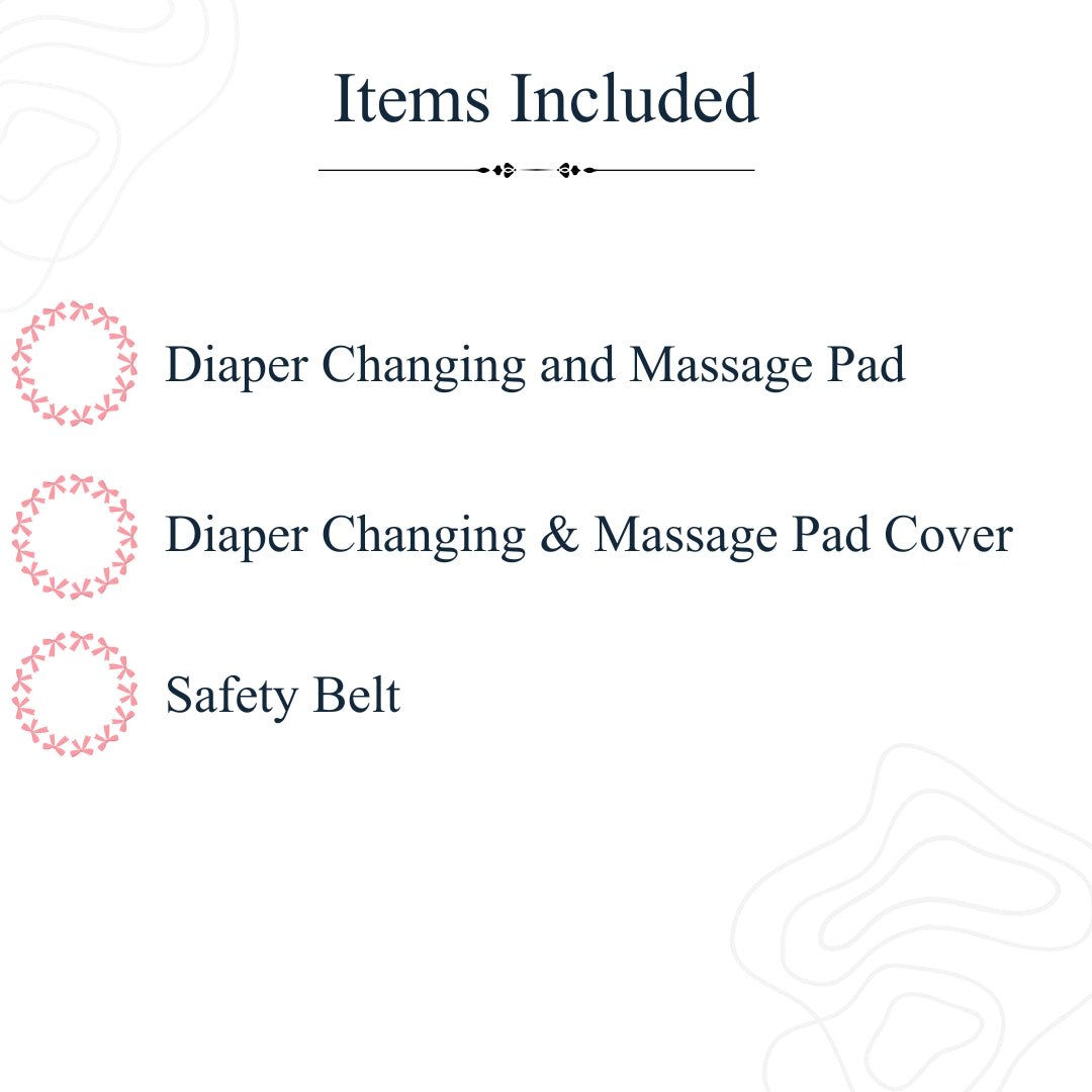 Baby Diaper Changing and Massage Pad with Safety Belt (MultiDino)