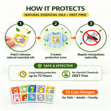 Natural Mosquito Repellent Patch for Baby, Kids & Adults