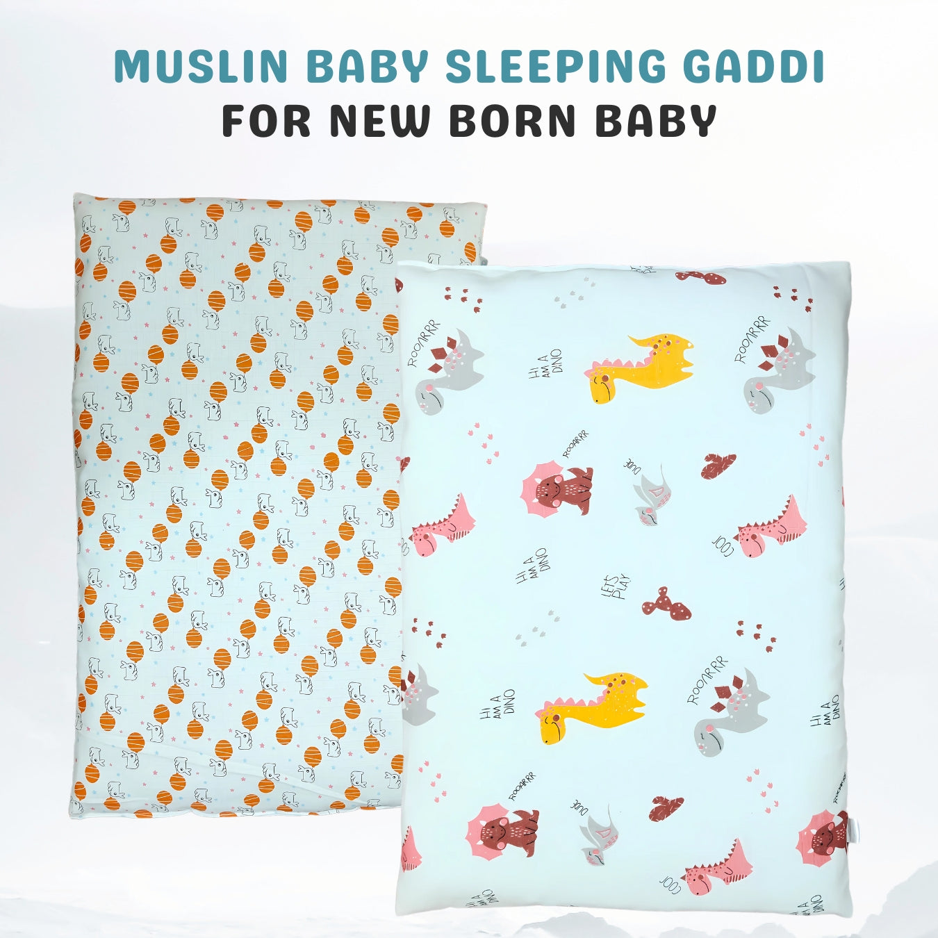 Zikku Muslin Baby Gaadi Combo Pack of 2 ( Animal Print )