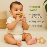 Natural Wooden Baby Teether