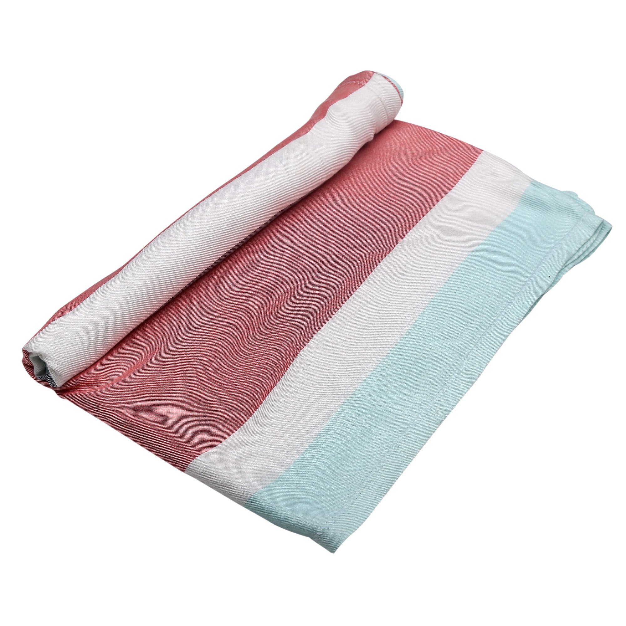 a red tie is sitting on a white background