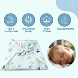 100% Cotton Muslin Nappy Set for Newborns (0-6 Months) - Pack of 5