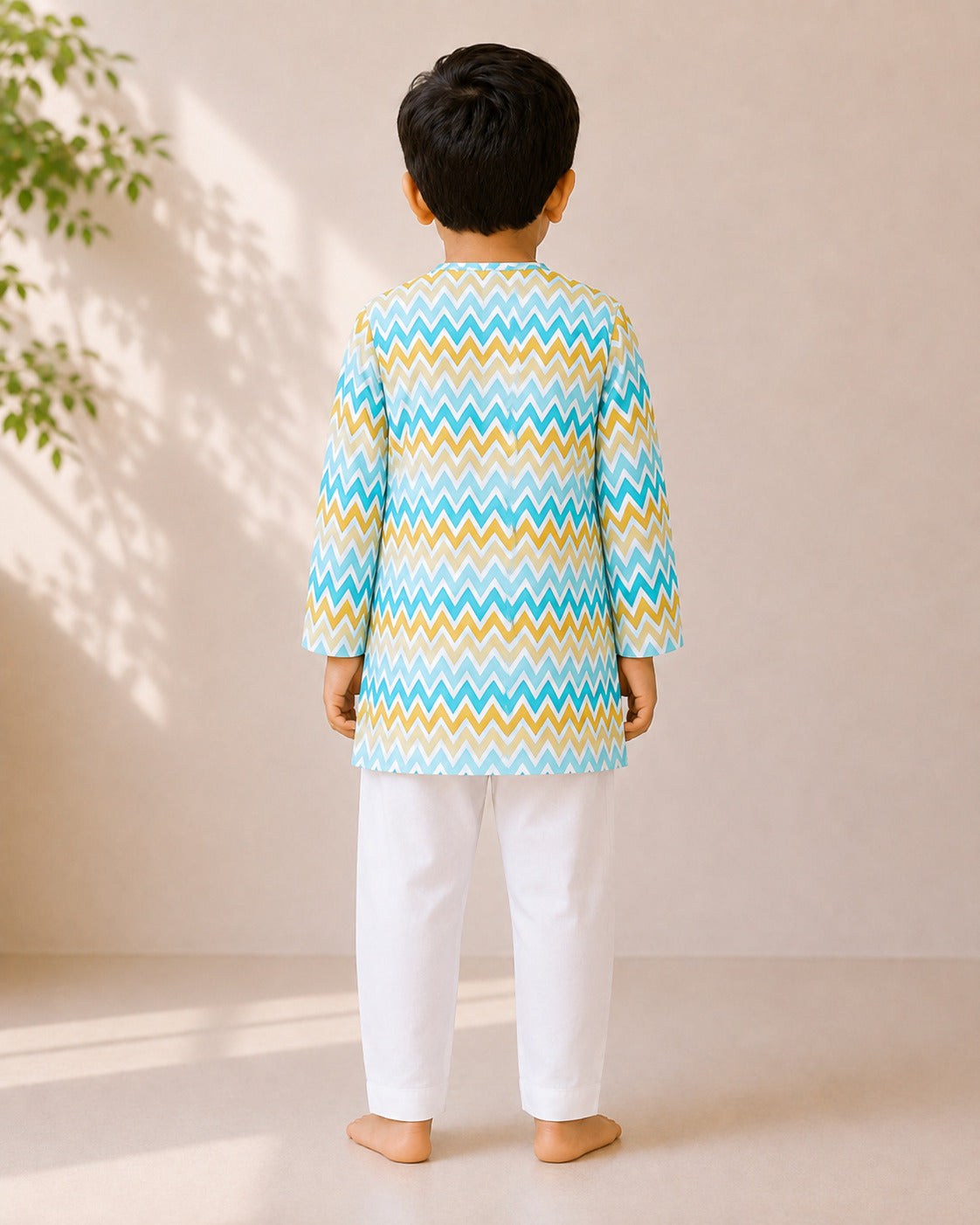 Spring Zig-zag Kurta Set (Unisex)