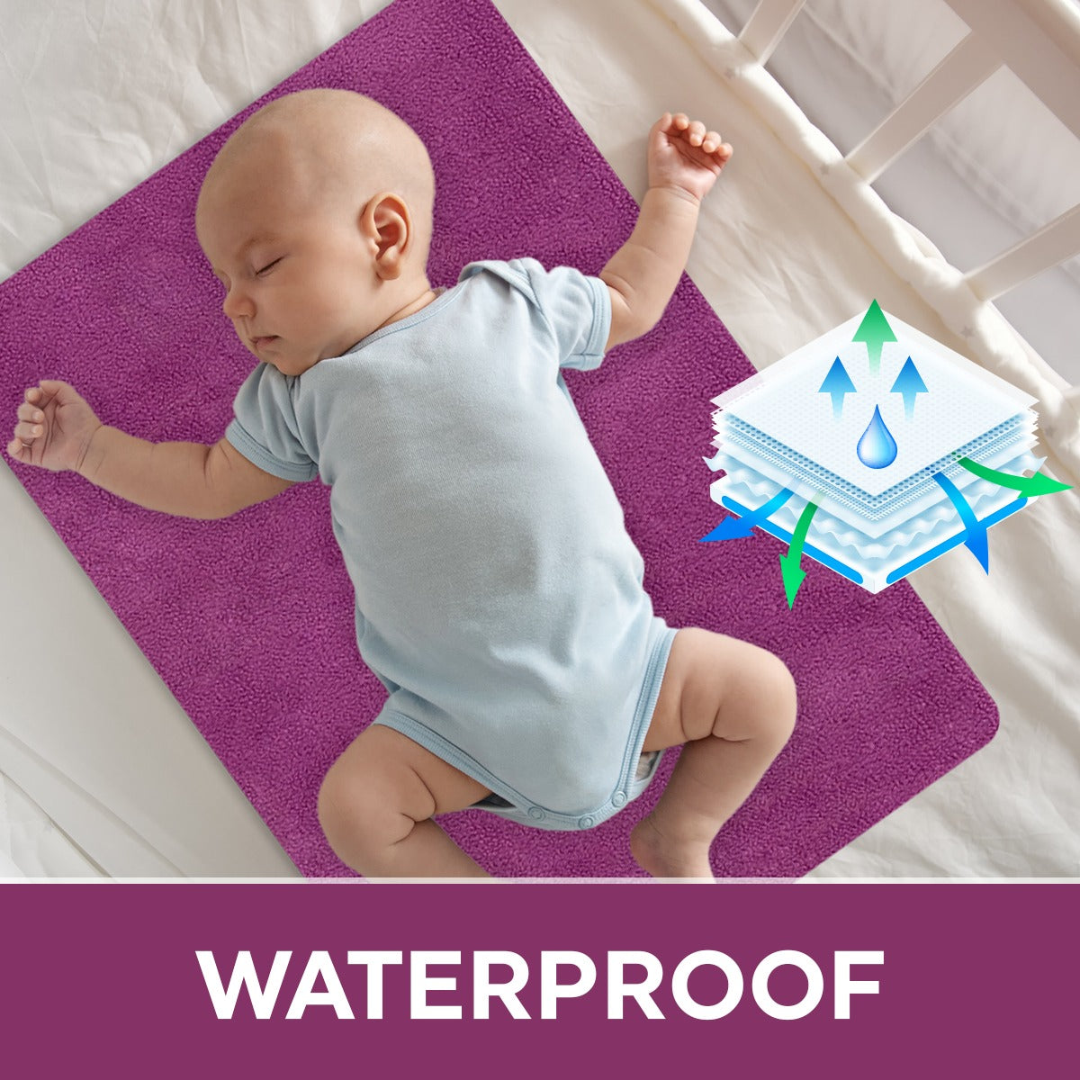 Plain Dry Sheet for Baby 6 Pack