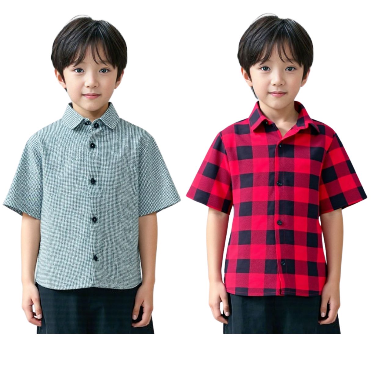 Zikku Boys Short Sleeve Shirts ( Pack of 2)
