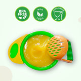 Zikku Baby Feeding Bowl with Mesher Green