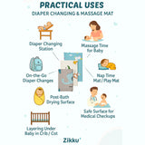 Zikku Diaper Changing & Massage Bed Protector Set of 3