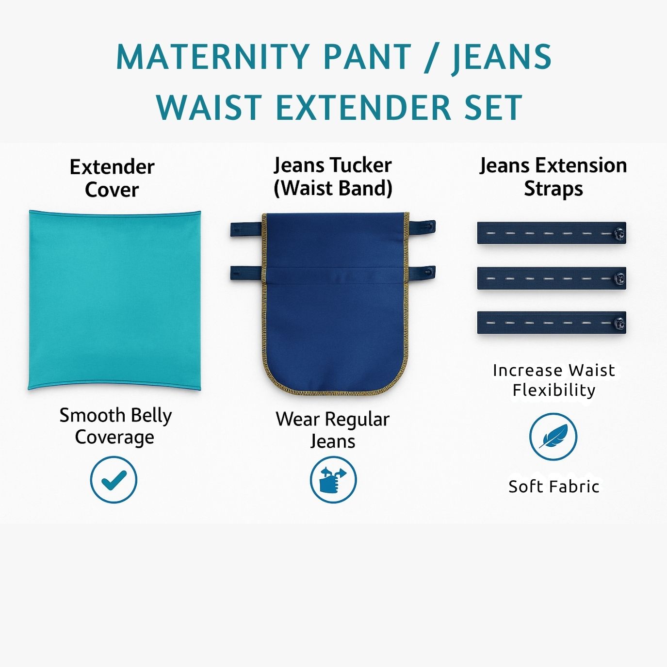 Maternity Belly Waistband Belt Extender for Pregnant Women