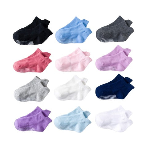 Anti Skid Socks for Boys and Girls ( Pack of 3 , Choose your color )