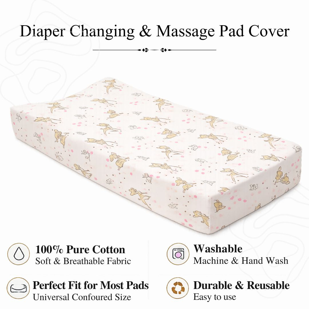 Diaper Changing and Massage Bed/Pad with Cover (Teddy Pad – Deer Cover)