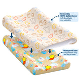 Baby Diaper Changing and Massage Pad with Safety Belt (Carrot Print)