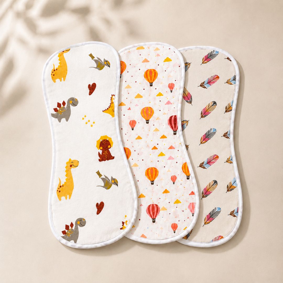 Cotton Muslin Baby Burp Cloth – Ultra Soft & Breathable Baby Burp Cloth for Newborn Boys & Girls (0–12 Months) | 100% Cotton Muslin Soft Baby Cloth for Feeding, Cleaning & Daily Baby Care