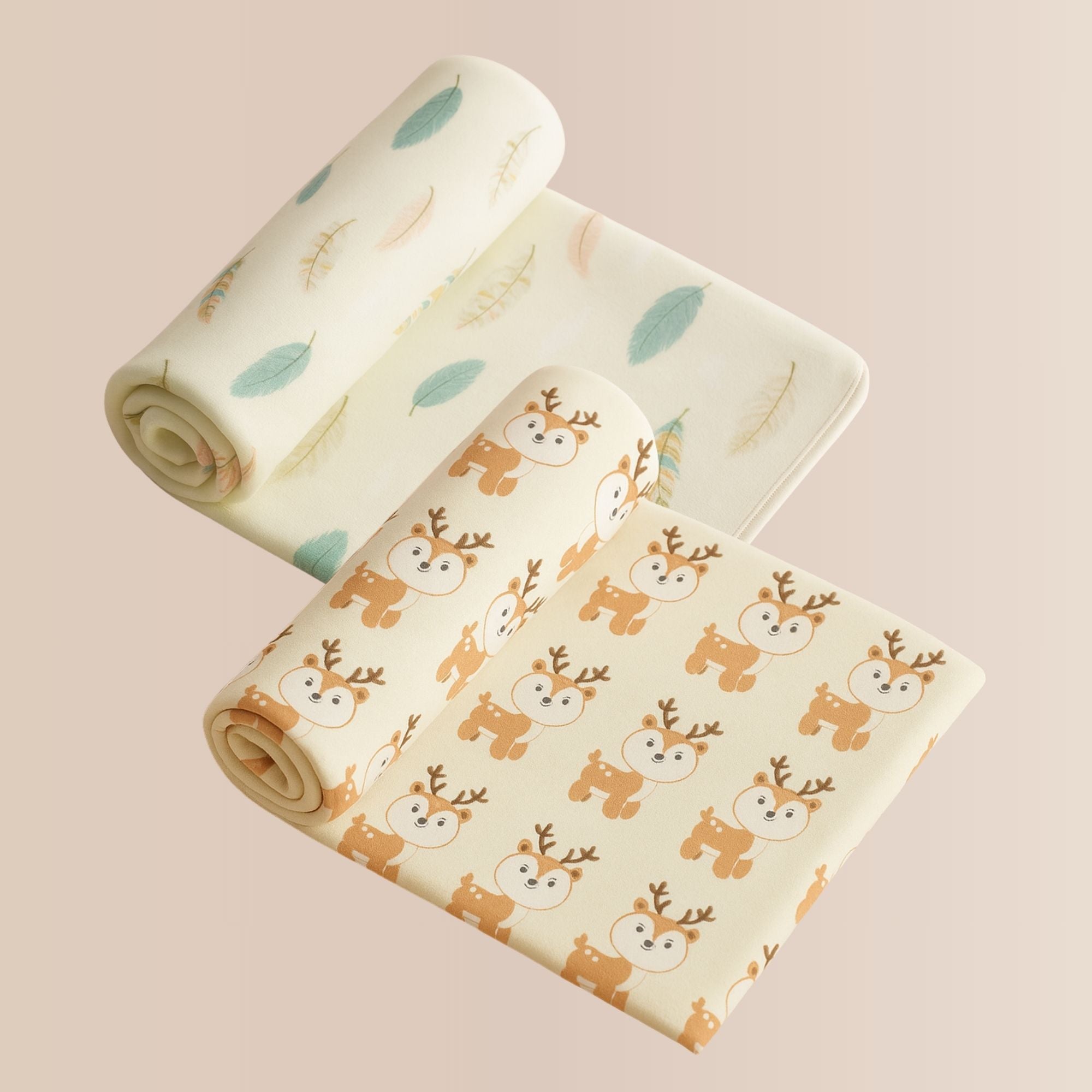 Printed Baby Dry Sheet | Waterproof & Reusable Mattress Protector | Soft & Absorbent | Pack of 2
