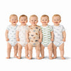 Baby Cotton Onesies Pack of 5 Soft Cotton Rompers for Newborns