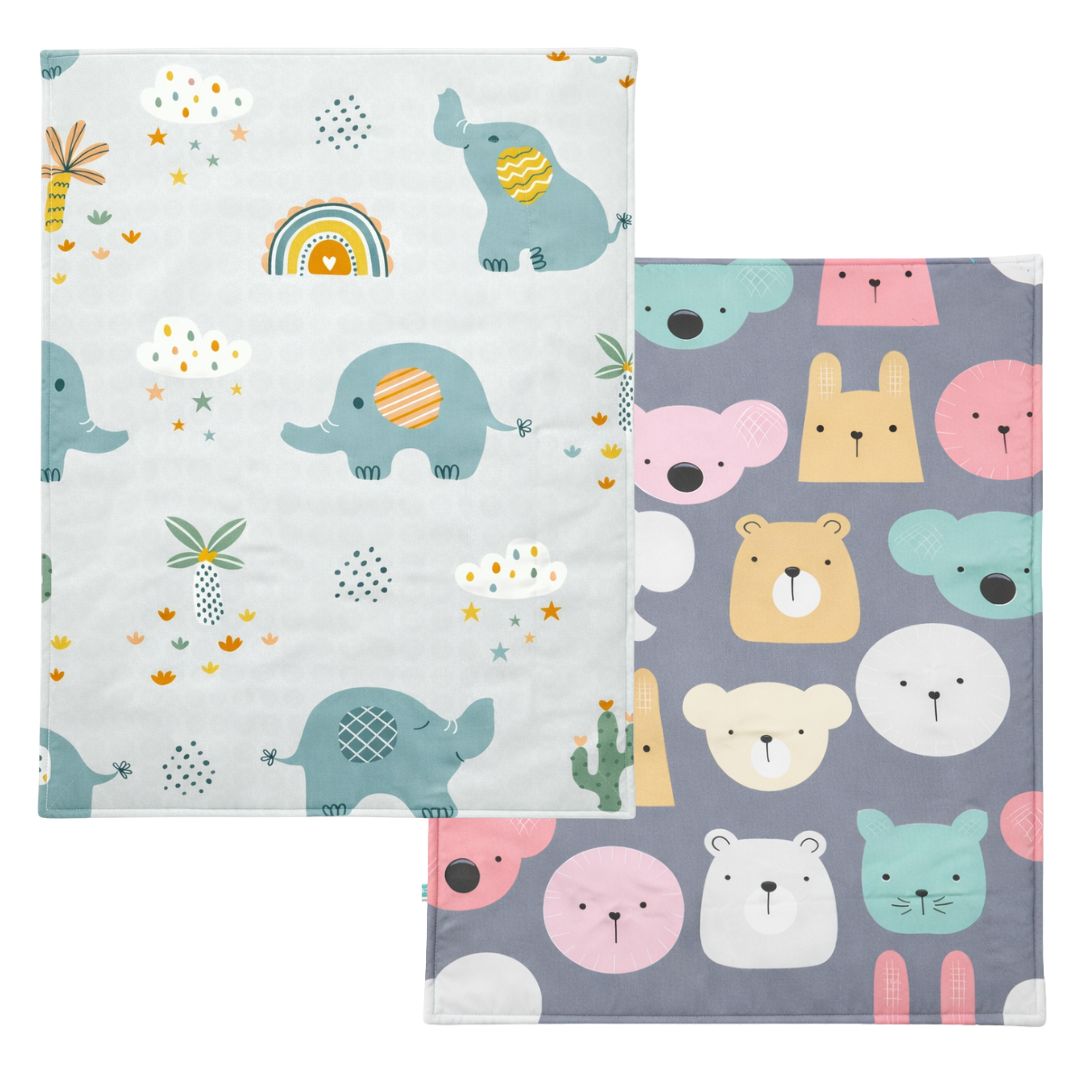 Waterproof Baby Changing Mat Set of 2 - Diaper Changing Sheets 60x45 cm