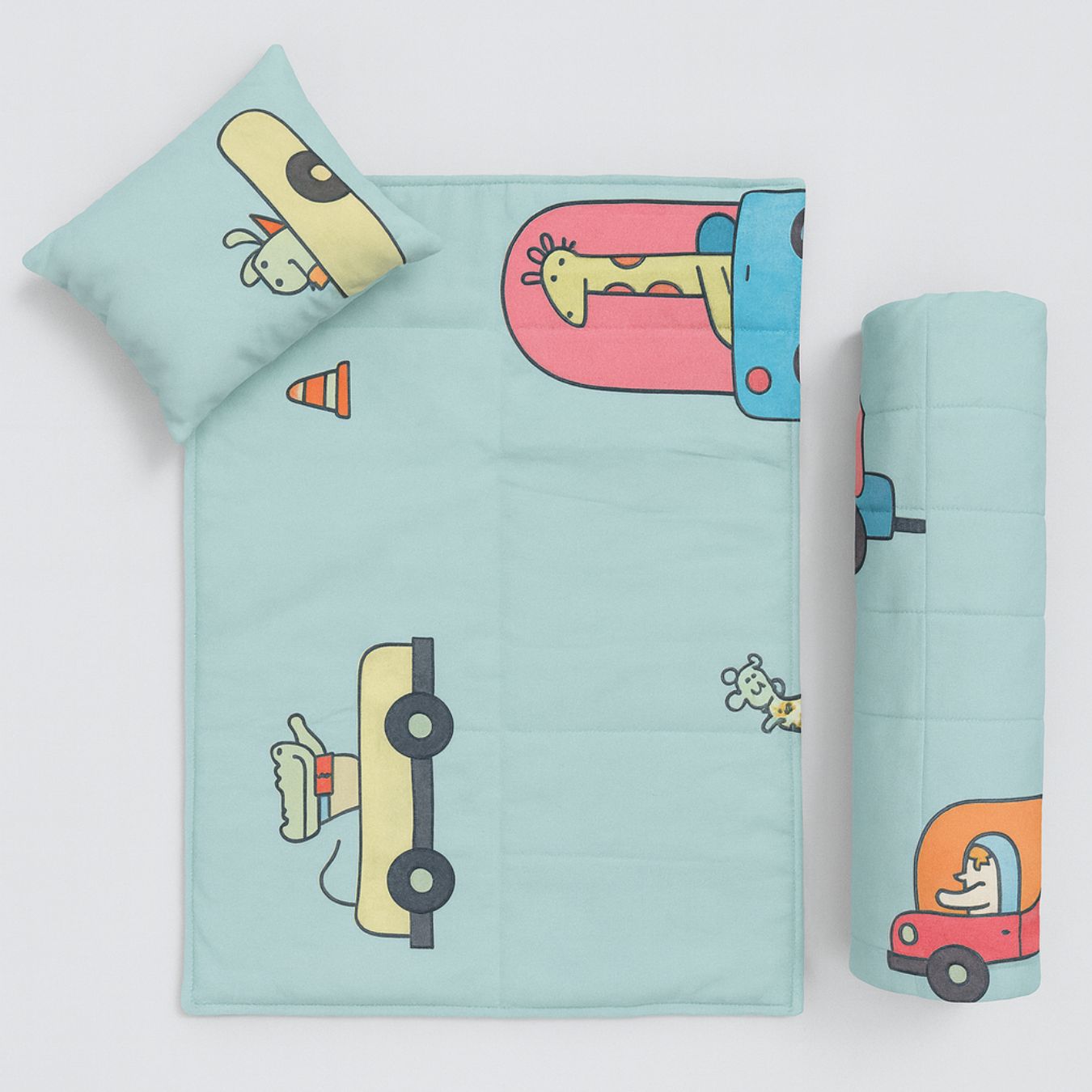 Blue Car Baby Bedding Set