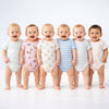 Baby Cotton Onesies Pack of 6 Soft Cotton Rompers for Newborns