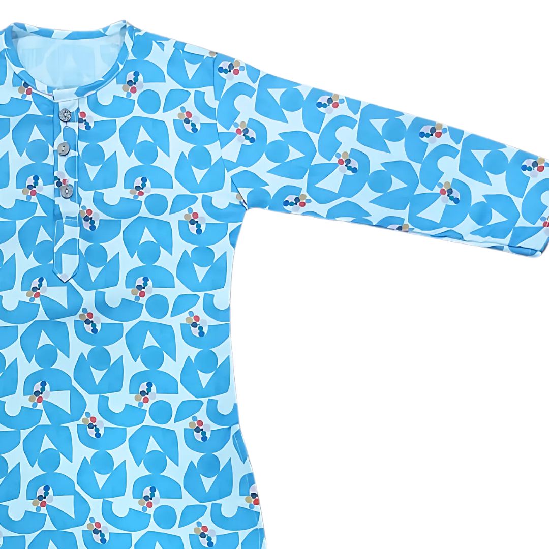 Bluebird Blossom Kurta Set (Unisex)