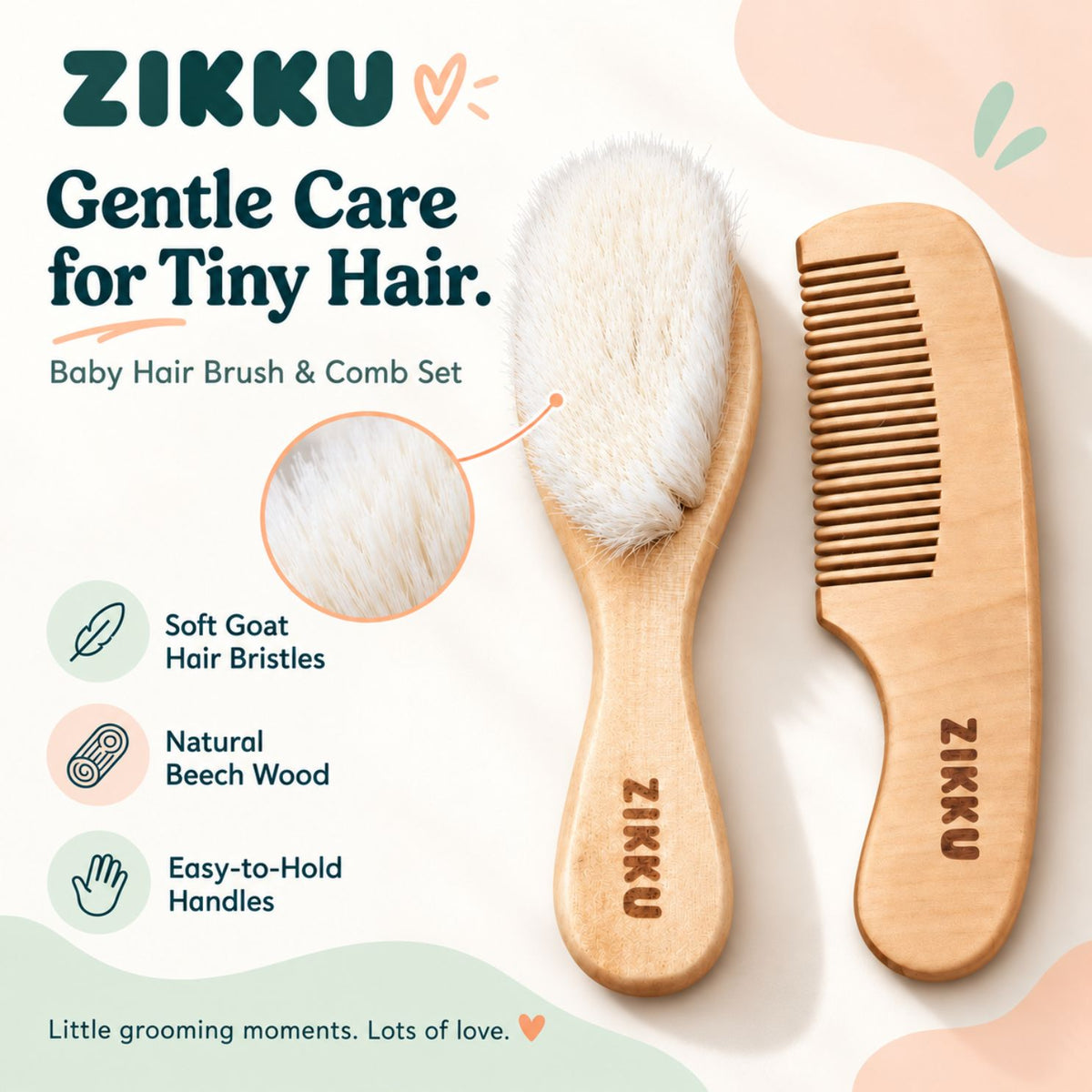 Baby Hair Brush & Comb Set